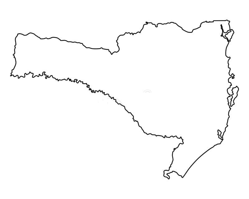 Mapa do estado de Santa Catarina